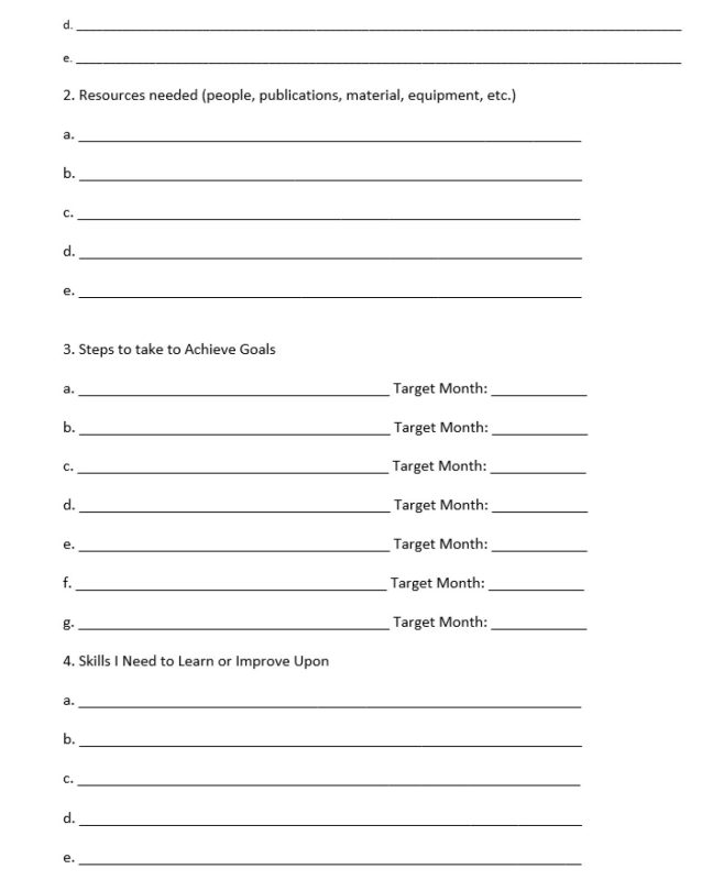 Personalized Action Plan Worksheet 2