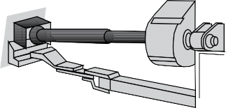 An image of a machine part safely protected.