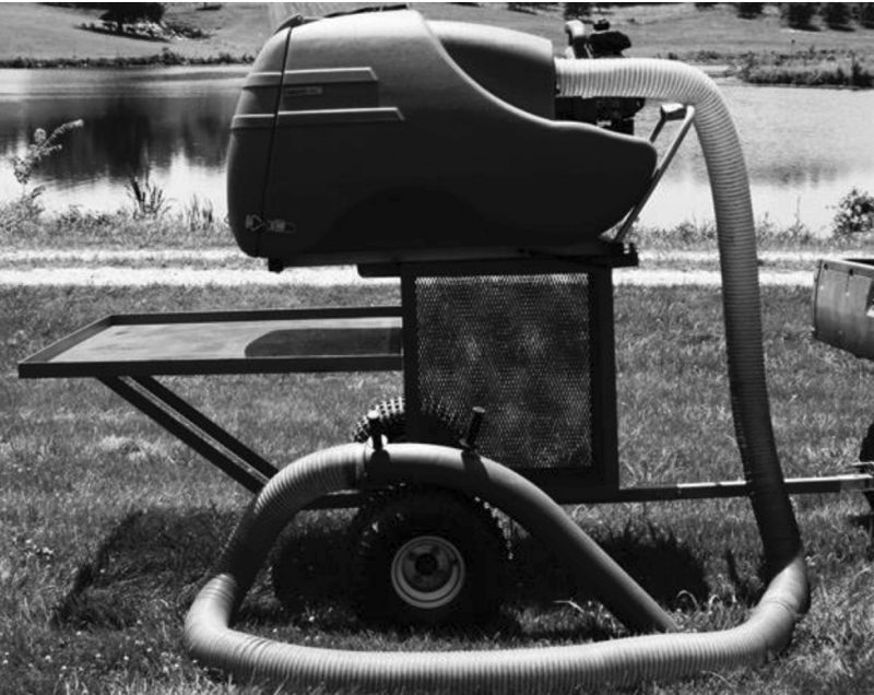 Greystone Vacuum’s Maxi Vac on a raised trailer.