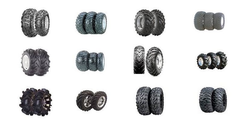 Different tread designs for UTV tires.