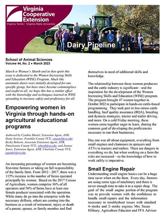 Front page image of the June 2022 Dairy Pipeline Newsletter.